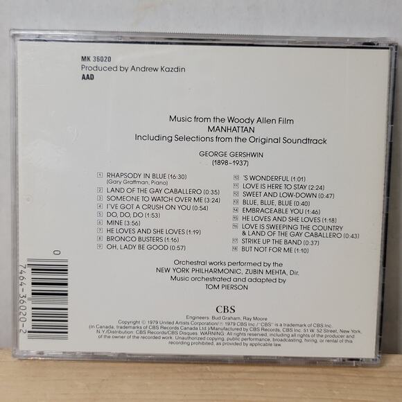 CD Manhattan - Music From the Woody Allen Motion Picture - Picture 4 of 4